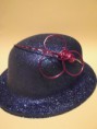 Diadema morada metal con flor