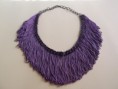 B-NV 05: Collar de flecos con cinta de strass brillante