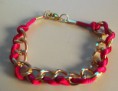 B-NV 03: Pulsera de cadena dorada con cola de ratòn